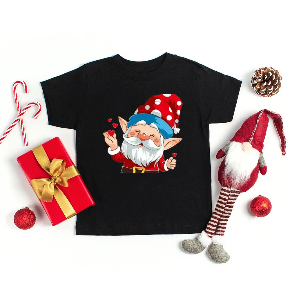 Merry Christmas Toddler Tshirt Kids T-Shirt Toddler Round Neck Short Sleeve Tee Christmas Party Children's Fashion Clothing