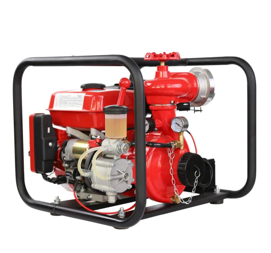 quality safety equipment 9hp portable petrol fire fighting gasoline water pump