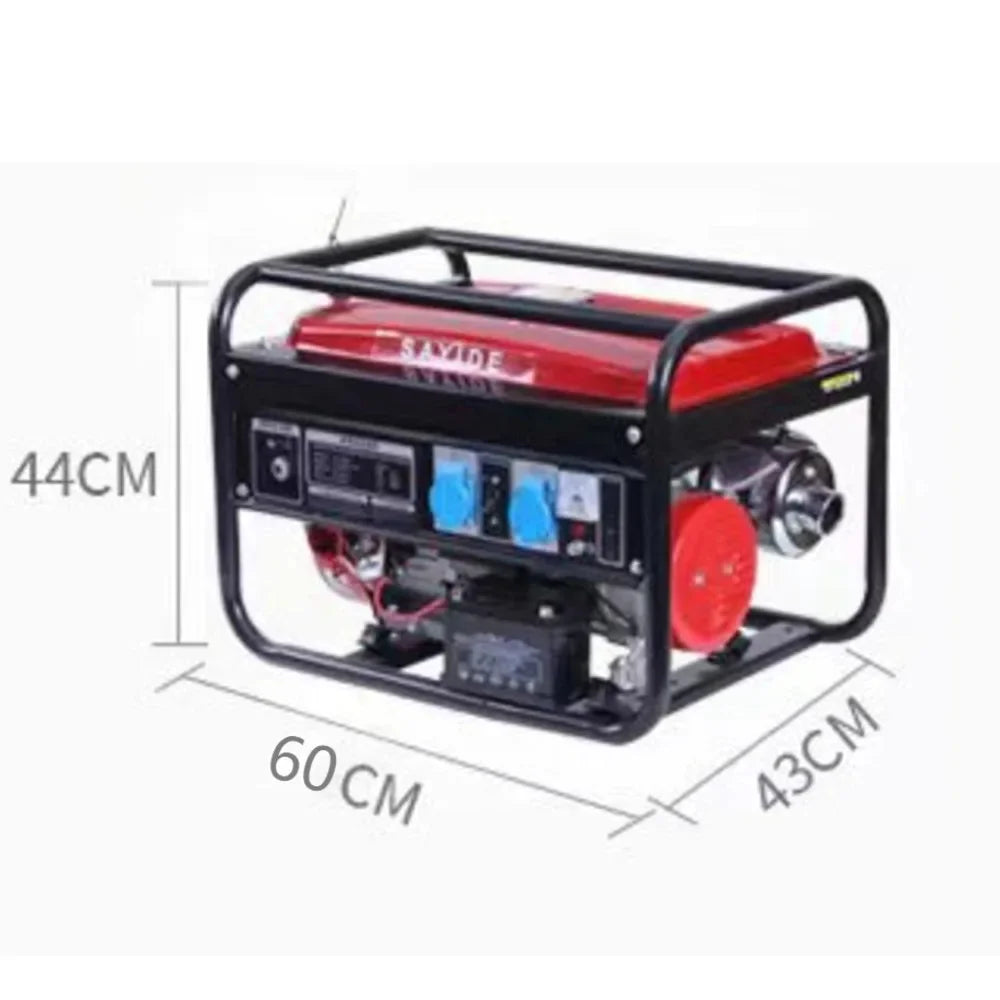 110V 3KW 7HP Household Electric Start Gasoline Generator Camping Outdoor 4 Stroke Generator Panel Dual Power Supply No Tire