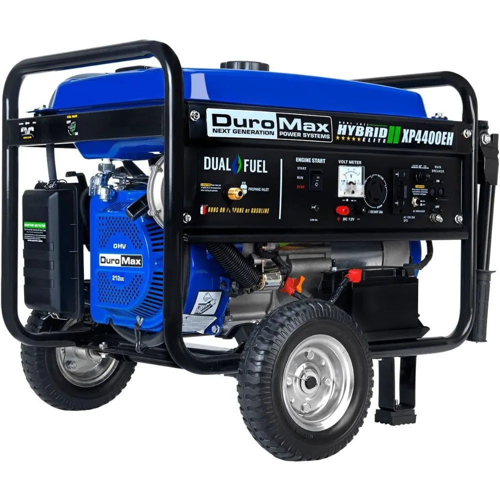 Dual Fuel Portable Generator-4400 Watt Gas or Propane Powered Electric Start-Camping & RV Ready, 50 State Approved